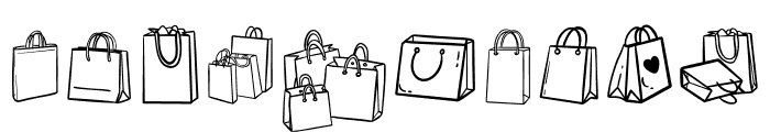 Shopping bags Font OTHER CHARS