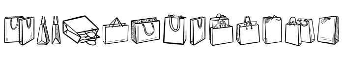 Shopping bags Font LOWERCASE