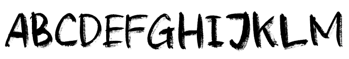 ShotBlastBrush-Regular Font UPPERCASE