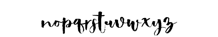 ShowetyBrush Font LOWERCASE
