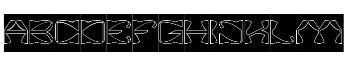 Shuriken Ninja-Hollow-Inverse Font UPPERCASE