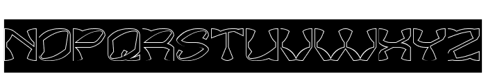 Shuriken Ninja-Hollow-Inverse Font UPPERCASE