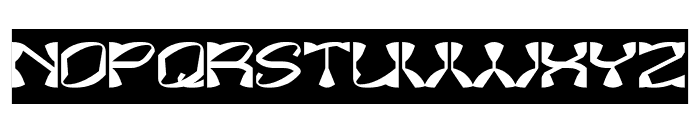 Shuriken Ninja-Inverse Font UPPERCASE