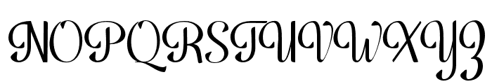 Sidney Script Regular Font UPPERCASE