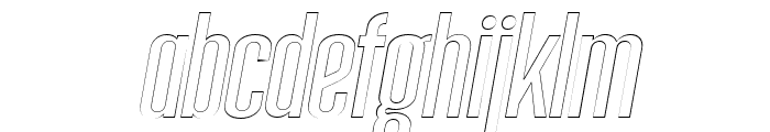 Sigma Italic Outline Font LOWERCASE