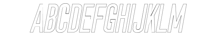 Sigma-ItalicOutline Font UPPERCASE