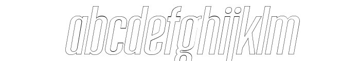 Sigma-ItalicOutline Font LOWERCASE