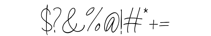 Signatural-Regular Font OTHER CHARS