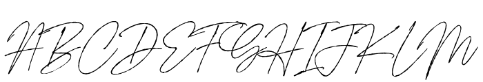 Signature Flavour Slant Font UPPERCASE