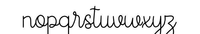 Signature Monoline Font LOWERCASE