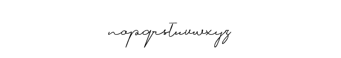 Signature One Regular Font LOWERCASE