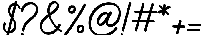 Signature-Regular Font OTHER CHARS