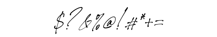 Signature United Italic Font OTHER CHARS