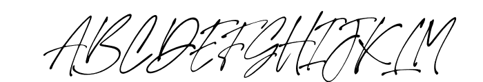 Signature United Italic Font UPPERCASE