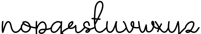 Signature Writing Font LOWERCASE