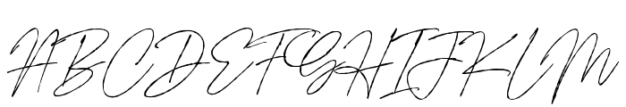 SignatureFlavourSlant Font UPPERCASE