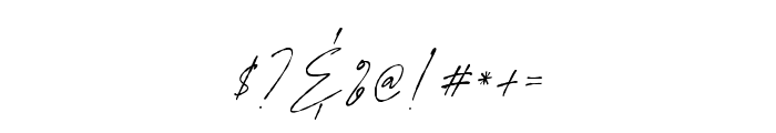 SignatureFlavourSlantALT Font OTHER CHARS