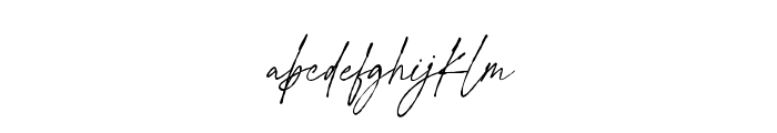 SignatureFlavourSlant Font LOWERCASE