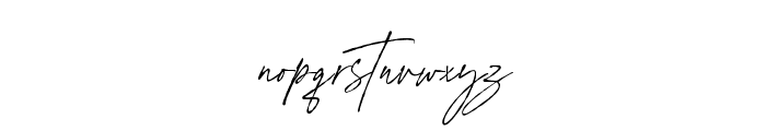 SignatureFlavourSlant Font LOWERCASE