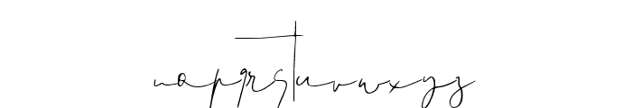 Signed Font LOWERCASE