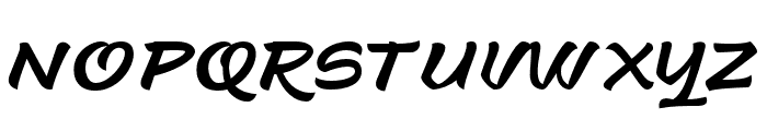 SilkystringBrush-Regular Font LOWERCASE