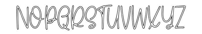 Silly Boy Outline Font UPPERCASE