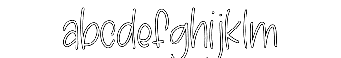 Silly Boy Outline Font LOWERCASE