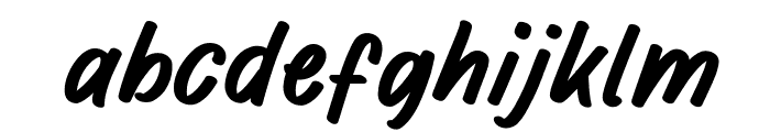 Silly Bubbles Italic Font LOWERCASE