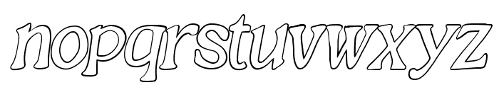 Silver Waltz Italic Outline Font LOWERCASE
