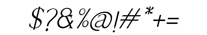 SilverSilk-Italic Font OTHER CHARS