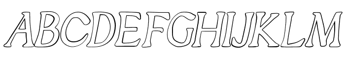 SilverWaltz-ItalicOutline Font UPPERCASE