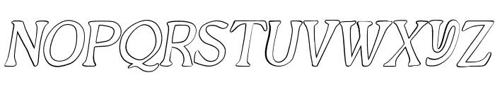 SilverWaltz-ItalicOutline Font UPPERCASE