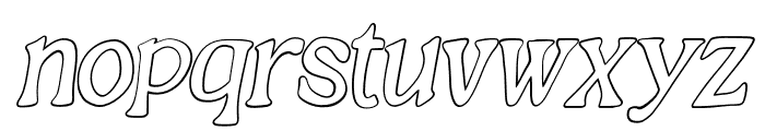 SilverWaltz-ItalicOutline Font LOWERCASE
