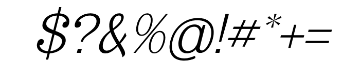 Silvera Peach Italic Font OTHER CHARS