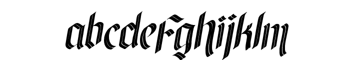 Silverback-Oblique Font LOWERCASE