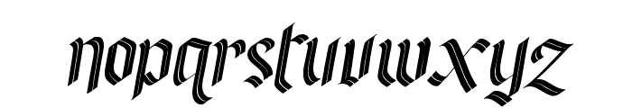 Silverback-Oblique Font LOWERCASE