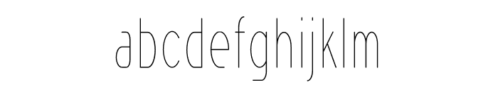Simpala Thin Light Font LOWERCASE