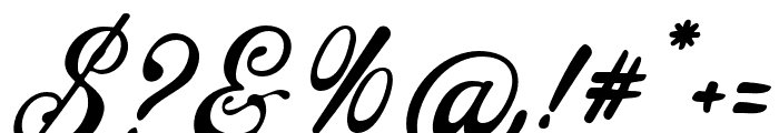 Simphoni Cloffer Italic Regular Font OTHER CHARS