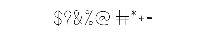 Simple Caligraphy Font OTHER CHARS