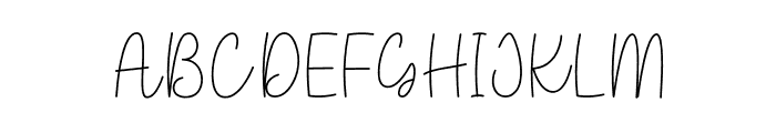 Simple Caligraphy Font UPPERCASE
