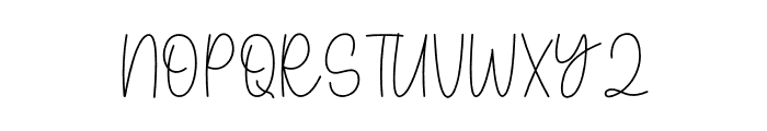 Simple Caligraphy Font UPPERCASE