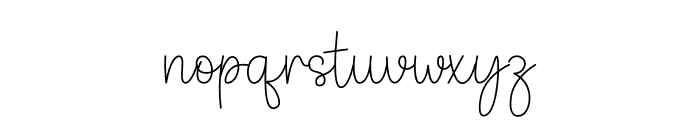 Simple Caligraphy Font LOWERCASE