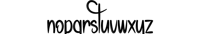 Simple Callifornia Font LOWERCASE