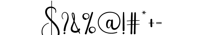 Simple Calligraphy Font OTHER CHARS