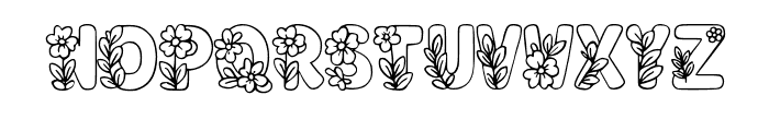 Simple Floral By Squeeb Regular Font LOWERCASE