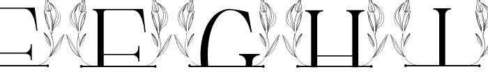 Simple Floral Line Monogram Font LOWERCASE