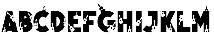 Simple Guitar Font UPPERCASE