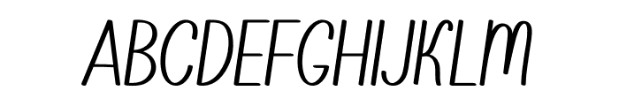 Simple Handmade Italic Font UPPERCASE