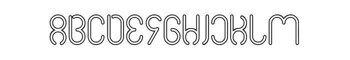 Simple-Hollow Font UPPERCASE