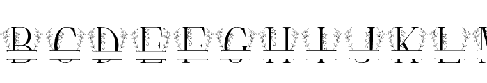 Simple Leaves Monogram Font UPPERCASE